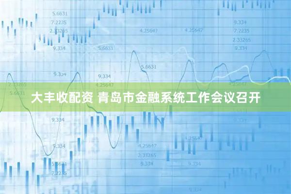 大丰收配资 青岛市金融系统工作会议召开